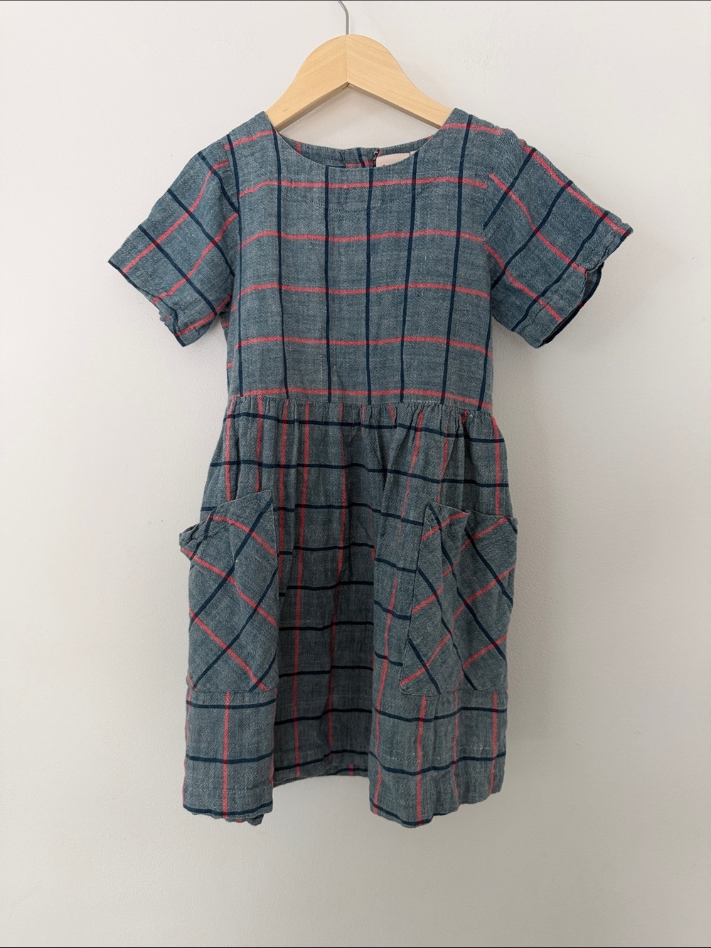 Muny Check Dress Simple Stylish Super Wearable Size 5-6 Years